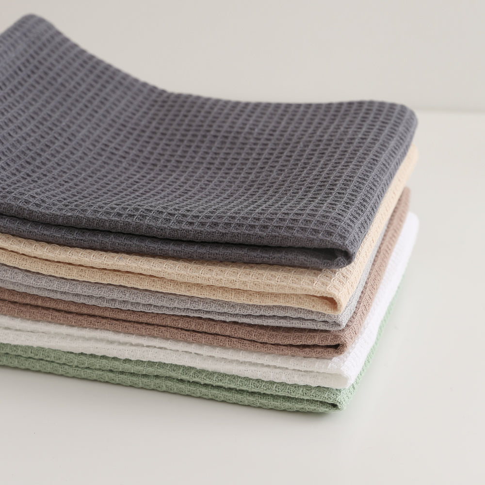 ワッフルコットンナプキン 35×35cm|吸水速乾・柔らかコットン・選べるカラー