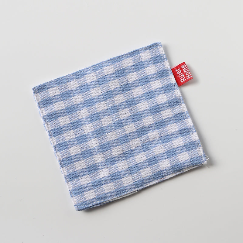 和風チェック柄コットンリネンコースター 5色セット