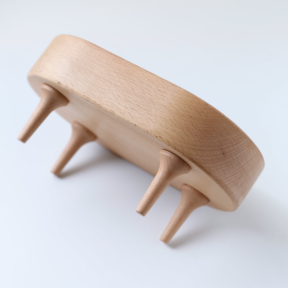 天然ブナ材の小物トレイ|ラウンド&オーバル|温もりある木製収納