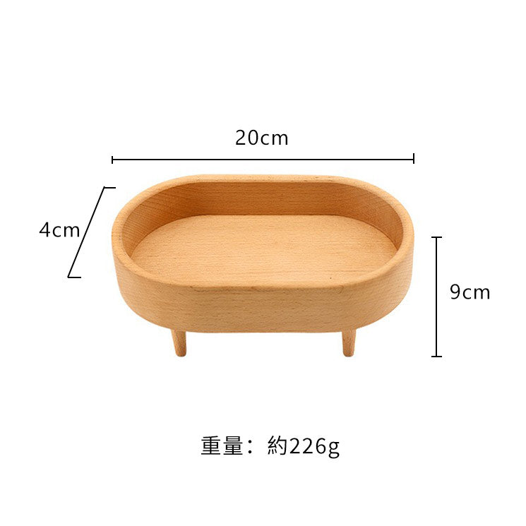 天然ブナ材の小物トレイ|ラウンド&オーバル|温もりある木製収納