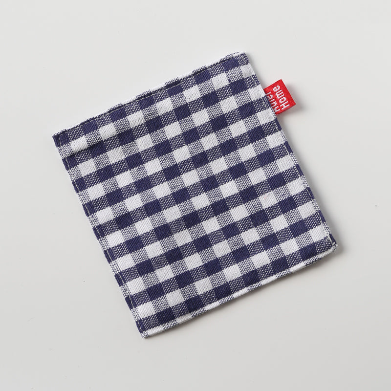 和風チェック柄コットンリネンコースター 5色セット