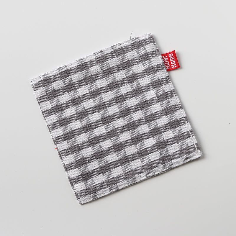 和風チェック柄コットンリネンコースター 5色セット