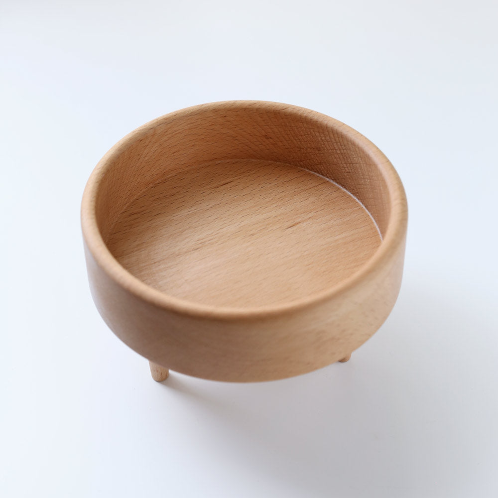 天然ブナ材の小物トレイ｜ラウンド＆オーバル｜温もりある木製収納