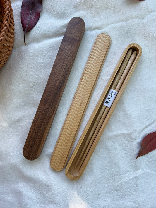携帯用お箸＆木製スライド式ケースセット